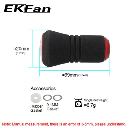 EKFan 1PC with 7*4*2.5mm Bearing EVA Ultralight Spinning Baitcasting Fishing Reel Knob for A/S/D Lure Reel Handle DIY Parts