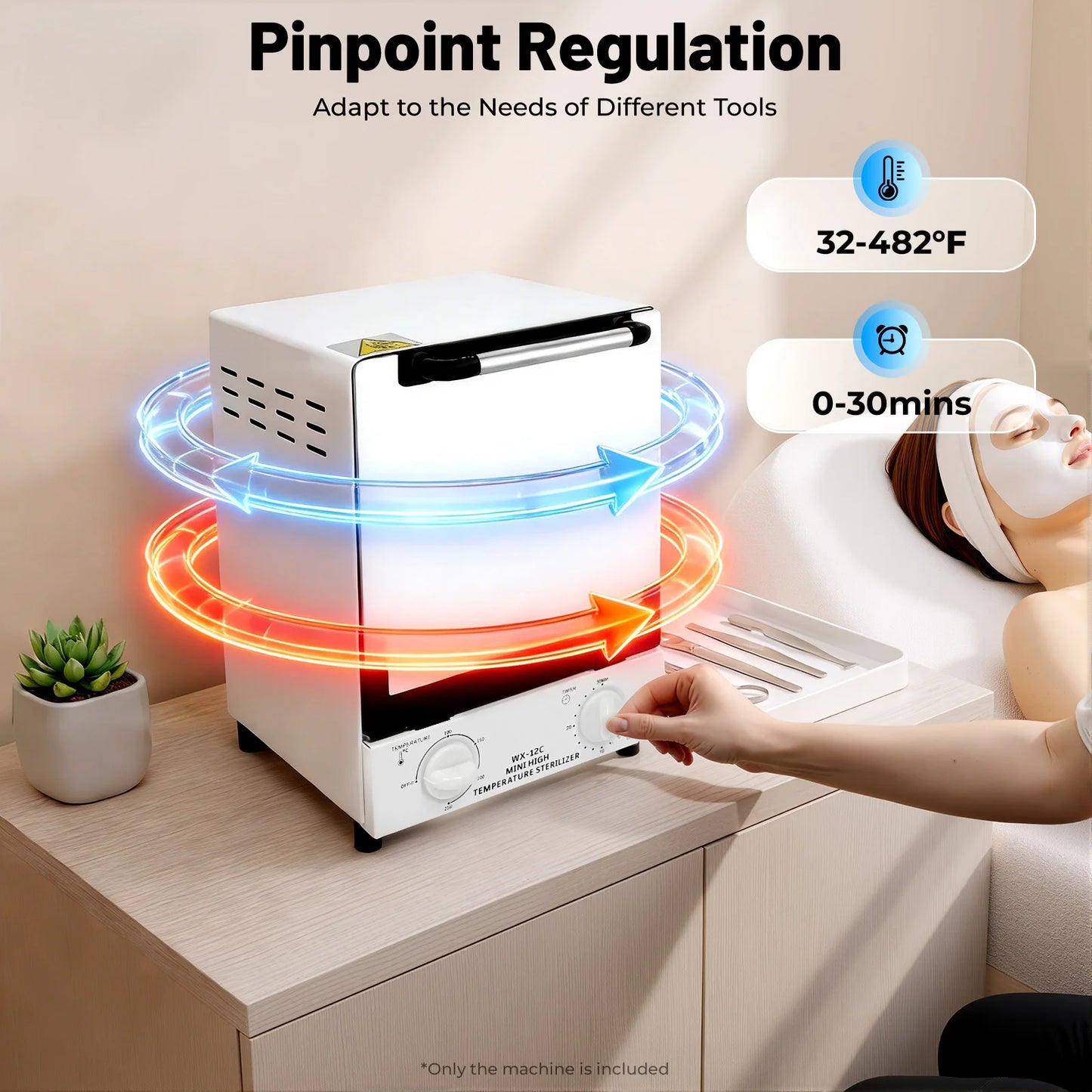 110V 1000W 12L Infrared Heat Sterilizer Nail Tool Sterilizer Beauty Salon Equipment