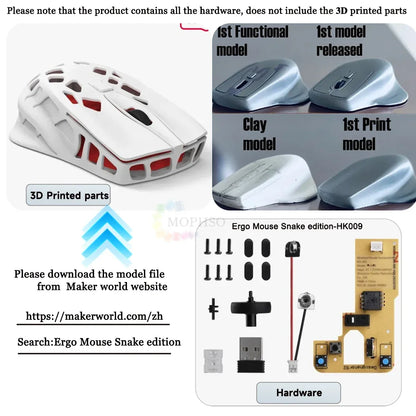 For Bambu Lab Mouse Kit Hardware Bambu Lab Wireless Mouse 002 Diy Model For Bambulab Mouse Components Kit