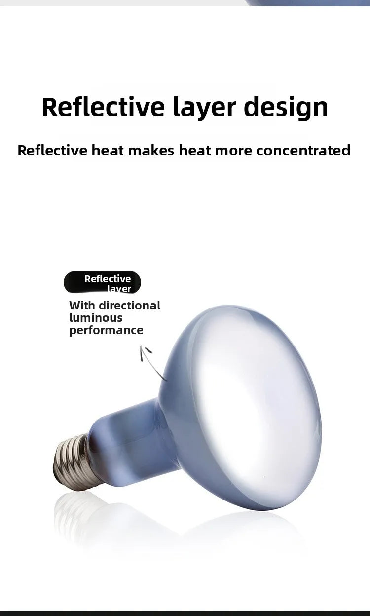 SuperRep Frosted UVA Reptile Heat Lamp-Daylight Basking Bulb for Tortoises & Bearded Dragons-Gentle Warming Light for Terrariums