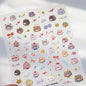 5D Cute Rabbit Love Heart Peach Blossom Flower Yellow Nail Art Stickers Bowknot DIY Self Adhesive Rhinestone Manicure Decals