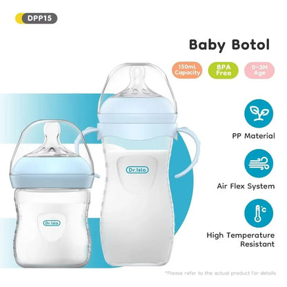 Baby PP Bottle 150/240/330ML Newborn Baby Bottle with Handle Milk BottleFeeding Baby Bottles Newborn Feeding Supplies BPA-Free