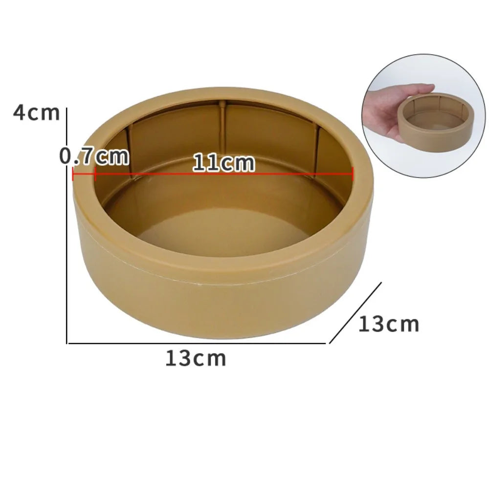 Portable Escape-Proof Reptile Food Dish Compact Multi-purpose Worm Water Dish Non-Tip Reptile Bowls Bearded Dragon