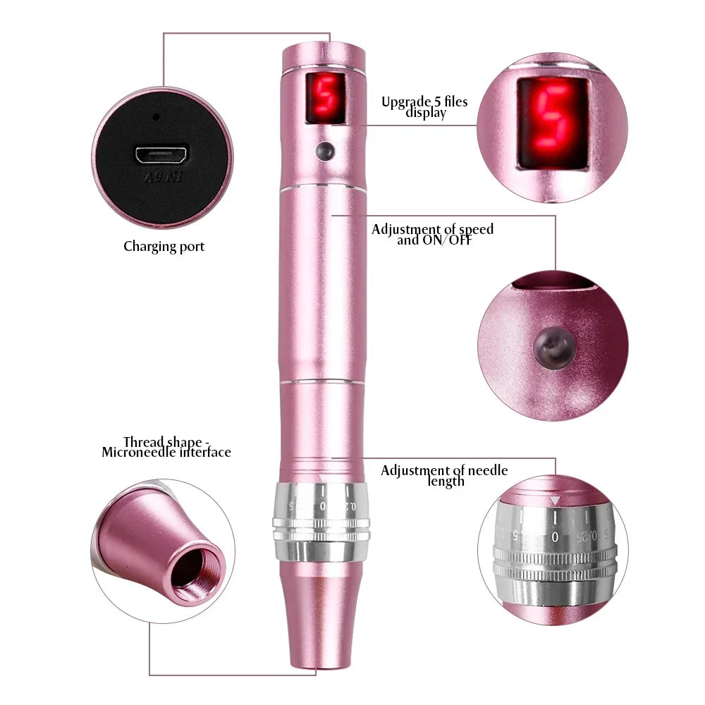 Ultima Dr.imp Pen Wireless Derma Rolling Dermapen Microneedling Cartridge Mesotherapy Auto Micro Needles Exfoliate Shrink Pores