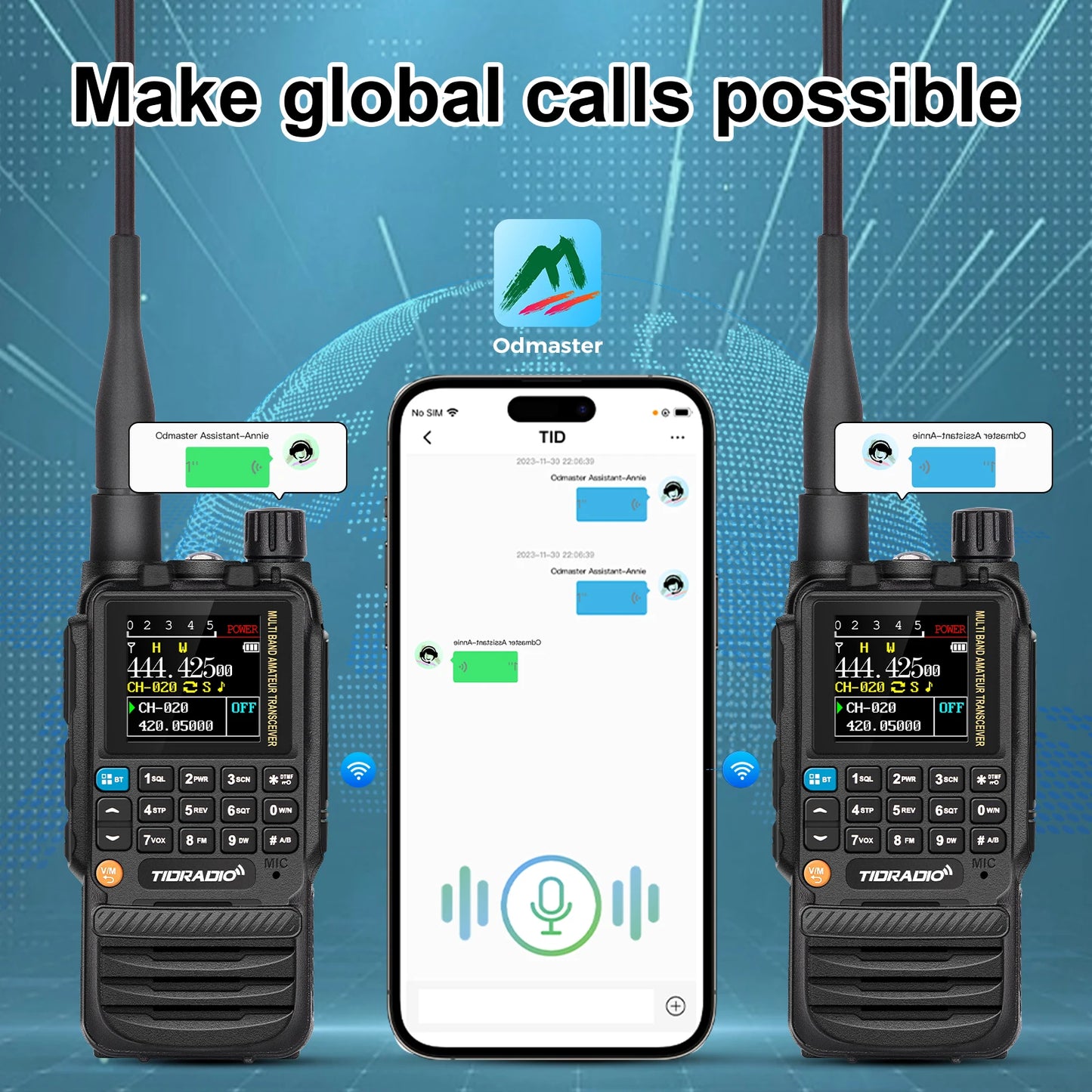 TIDRADIO H3 Plus Long Range Walkie Talkies Wireless Programming Air Band Long Range Tow Way Radio Frequency Copy Station