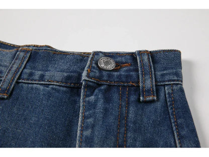 Korean Style Slim Bodycon Blue Skirts For Women 2026 Spring Summer New High Waist Split Denim Midi Skirt