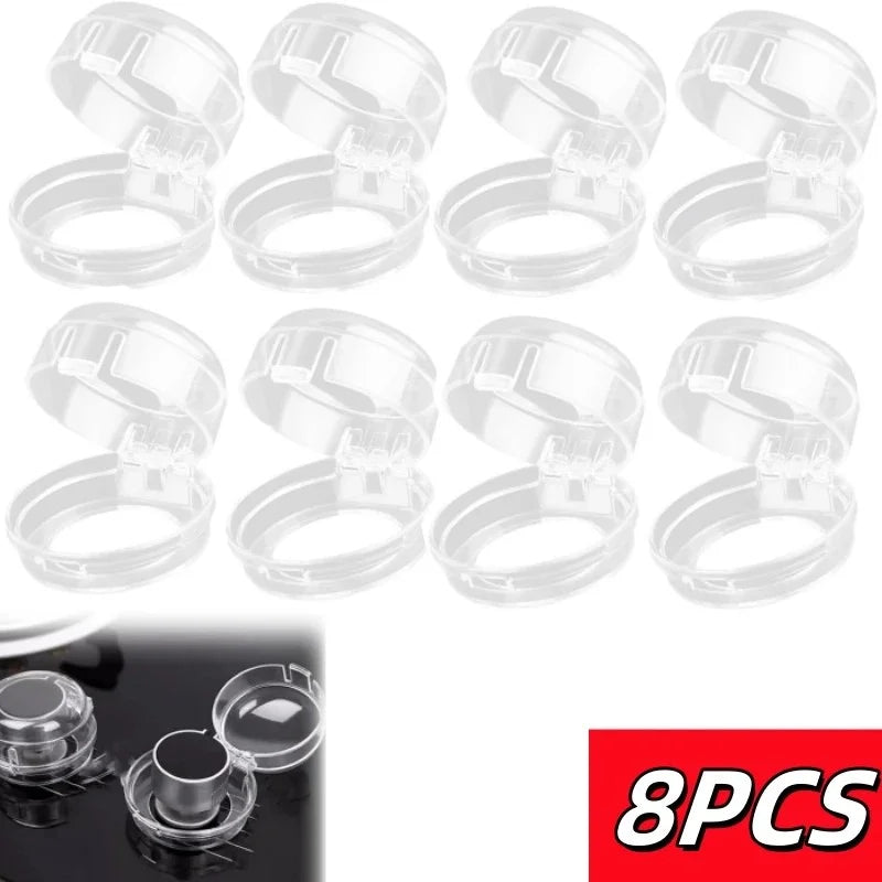 2/4/8Pcs Stove Knob Covers Child Safety Plastic Kitchen Safety Guards Universal Gas Oven Lock Protectors Home Cookware Security