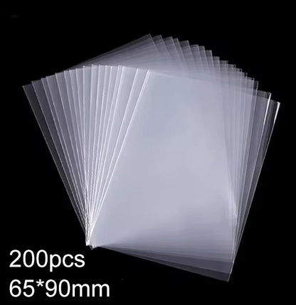 100pcs 65*90mm/61*88mm Card Sleeves Card Protectors Perfect Size for Football Card, Sport Card, MTG Card Collection Card Storage