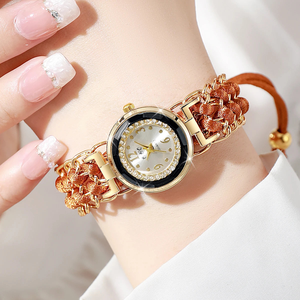 Women's Watch Fashion Braided Rope Bracelet Quartz Watches