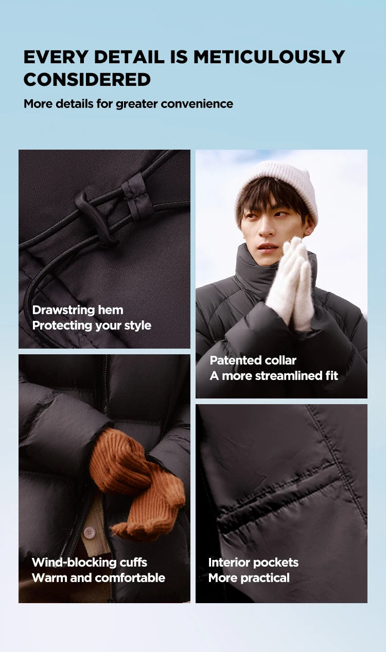 Semir Down Jacket Men Women 2026 Winter New Light Short Coat Three-Proof Thermal Puffer Coat Couple Top Trendy Down Jacket