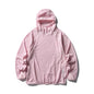 Unisex Lightweight Cloud Velvet Hooded Quick-Dry Shirt for Outdoor Sports: Classic Hood, Elastic Cuffs & Brand Logo Details