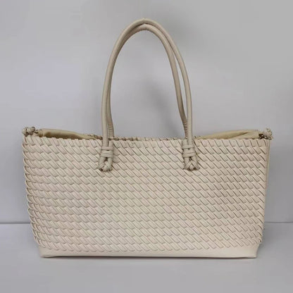 New niche Commuting Woven Hand-Held Shoulder Bag, Fashionable and Versatile, Super Large Capacity Tote Bag