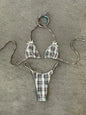 Plaid Print Bikinis Sexy Women Swimsuits Female Swimwear 2026 Micro Bikini Set Bathing Suit Swimming Suits Beachwear Biquini