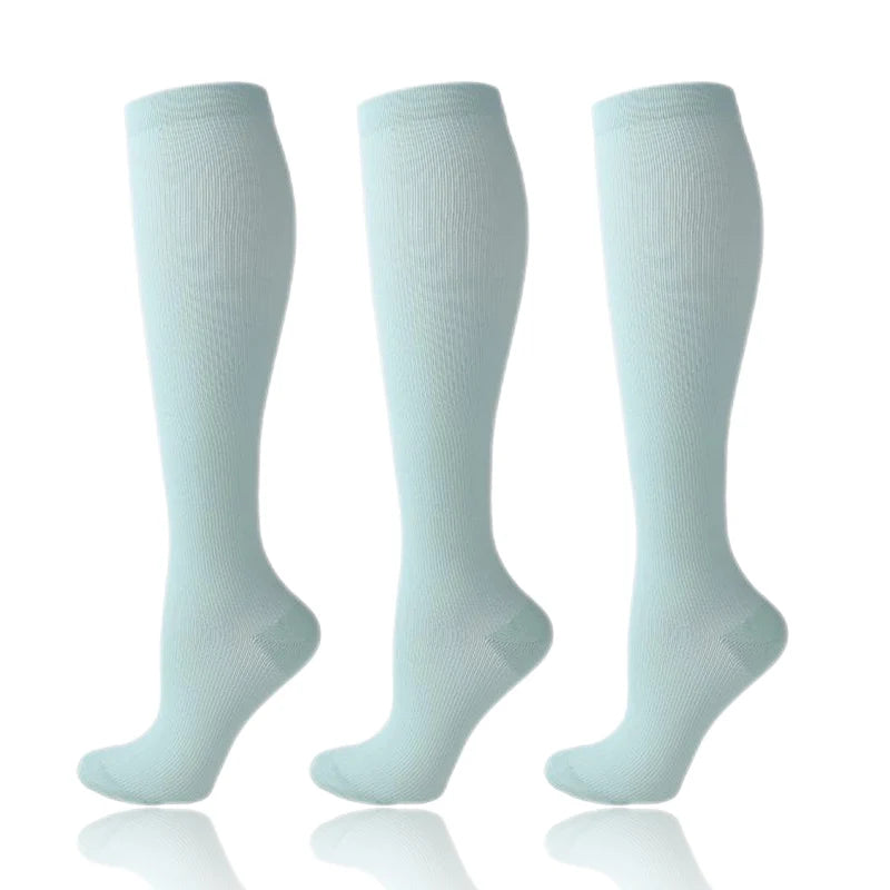 58 Styles 3 Pairs/Pack Compression Socks Knee High 30MmHg  Women Men Sports Socks Edema Diabetes Varicose Veins Running Socks