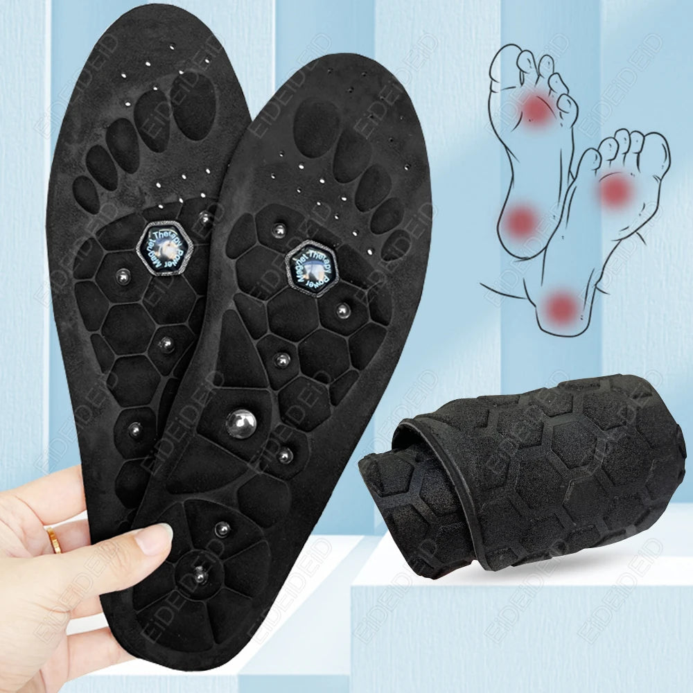 Magnetic Massage Insoles Acupressure Inserts Arch Support Orthopedic Acupressures Shoes Pads Relieve Tired for Men Women Unisex