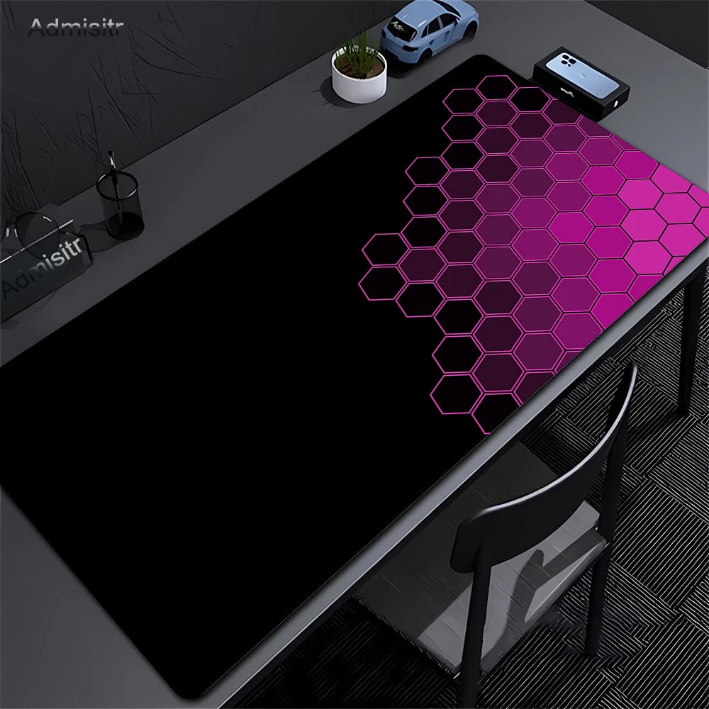 Geometric Large Mouse Pad 100x50cm Big Computer Mousepads Hexagon Mousepad Big Keyboard Mat Gamer Mouse Pads Non-SlipDesk Mats