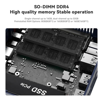 Beelink SER5 Max AMD Ryzen7 7735HS SER3 R3 3200U R5 5500U 5625U DDR4 16G RAM 500G Mini PC Support WiFi6 Type-C Desktop Computer