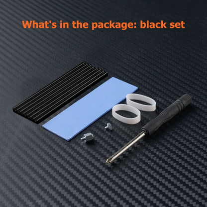 1set M.2 SSD Heat Sink NVME NGFF M.2 2280 Solid State Hard Disk Aluminum Heatsink Cooler Radiator Thermal Cooling Pad for PS5 PC