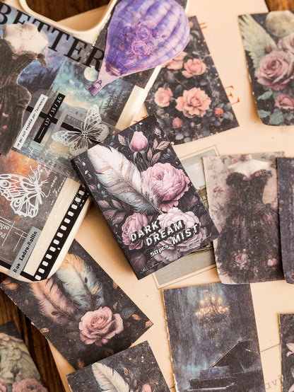 50 Sheets Per Book of Exquisite Illustration Materials Book, Various Themes Patterns, DIY Scrapbook Planner Decoration Supplies