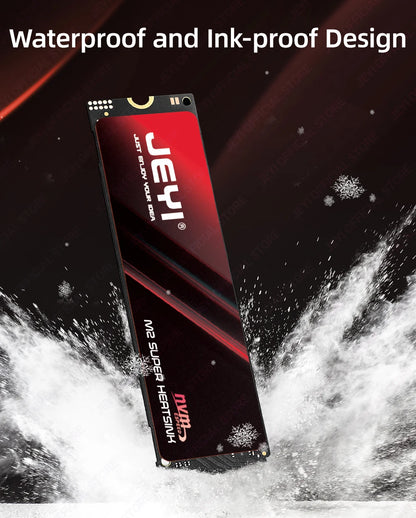 JEYI M.2 2280 SSD Graphene Copper Heatsink - Ultra Thin 0.5mm High Thermal Conductivity Cooling Pad for NVMe/SATA SSD(1/2/5pc）
