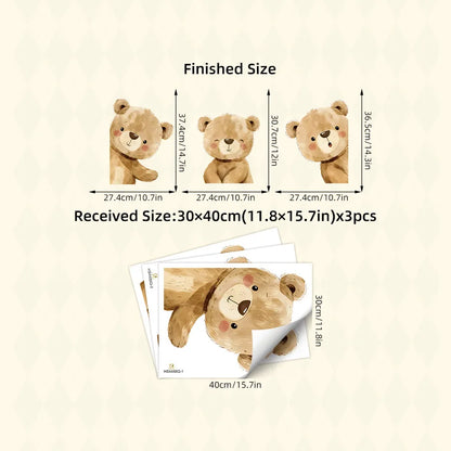 Cute Forest Animals Wall Stickers for Kids Rooms Children Boys Girls Baby Room Decoration Nursery Wallpaper Vinyl Elephant Lion