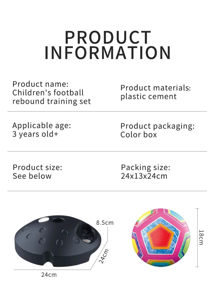 Football Rebound Training Set Kids Sports Toys Outdoor Exercise Parent-child Interaction Soccer Ball Bouncing Rebounding Rope Ship from Germany Fast Delivery