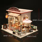 DIY 3D Puzzles Wooden Toy Miniature Dollhouse Handmade Doll House Model Building Kits Coffee House Toys For Xmas Gifts