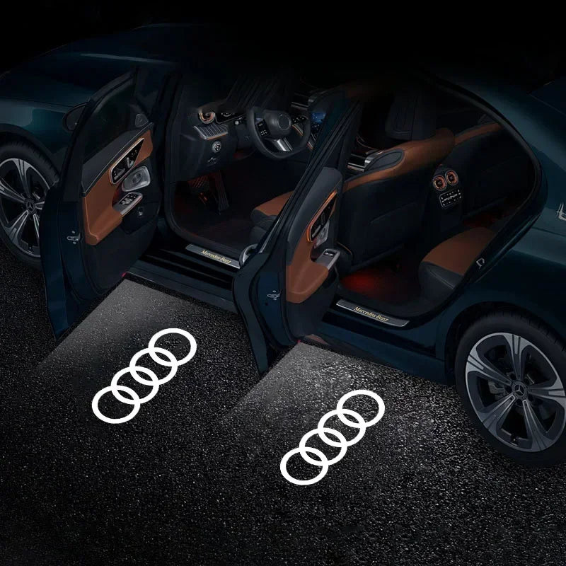 2PCS Car Door LED Light Logo Laser Projector Welcome Light For Audi sline TT Q2 Q3 Q5 Q7 Q8 A3 A4 A5 A6 A7 R8 B5 B6 B7 B8 C5 C6