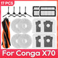 Fit For ( Conga X70 / Deerma X80 ) Replacement Parts Accessories Main Side Brush HEPA Filter Mop Pad Dust Bag