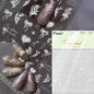 1pcs 5D Diamond Japanese White Lace Bow Nail Art Stickers Pearl Rhinestones Nail Decoration Adhesive Decals Slider DIY Accessory
