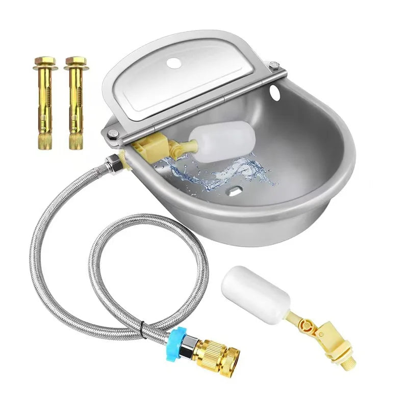Stainless Steel Automatic Water Dispenser for Dogs - Farm Livestock Cattle Horse Goat Sheep Drinking Bowl