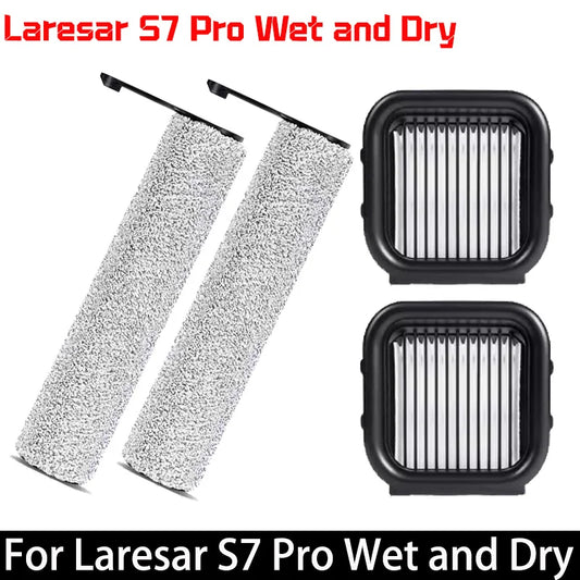 For Laresar S7 Pro Floor Scrubber Roller Brush Filter Replaceable Vacuum Cleaner Accessories Spare Parts Washable Floor Brush