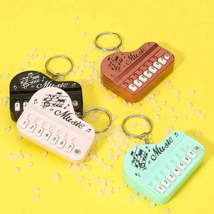 1 Pcs Creative Mini Electronic Piano Keychain Pendant Luminous Music Toy Small Gift