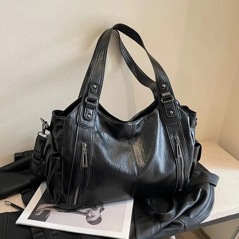 Soft Interior Compartment Shoulder Bags High Quality Contrasting Colors Crossbody Bags for Women Fashion Pu Leather Handbags