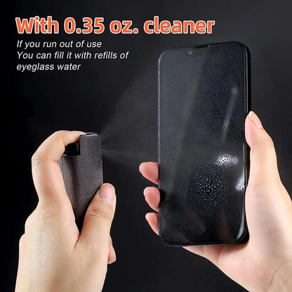 2-in-1 Mobile Phone Screen Spray Bottle Computer Screen Cleaner with Microfiber Cloth Set Cleaning Tools Car Cleaning Supplies