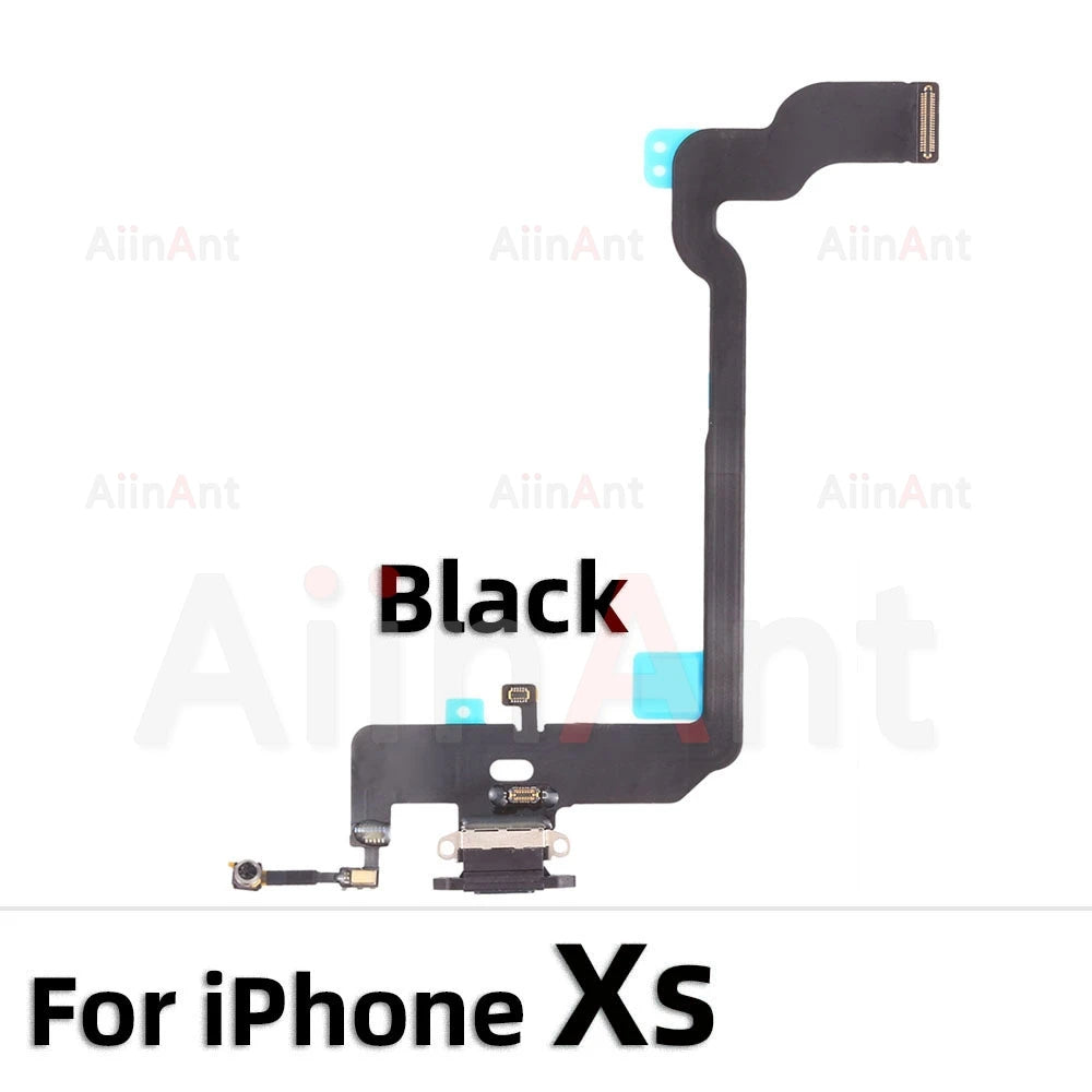 AiinAnt Dock USB Mic Board Charger Connector Fast Charging Port Flex Cable For iPhone X Xr Xs Max 7 8 Plus