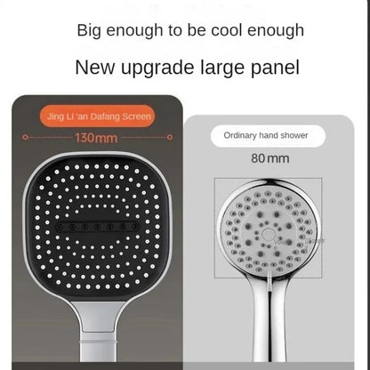13CM Large Panel Shower 3 Modes Shower Head High Pressure Water Massage Shower Head Set with Cartridge Bathroom Accessories