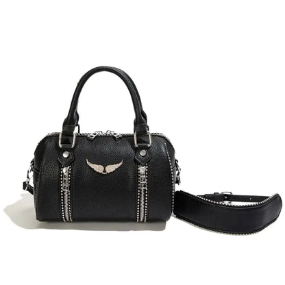 Famous design zipper women's crossbody bag, fashionable women's chain shoulder bag, modern trendy style handbag