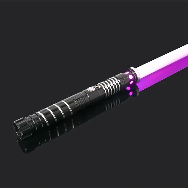 RGB Metal Lightsaber Dueling Smooth Swing Sword Sabre De Luz 16 Color Changing 16 Sounds FOC Rave Flashing Toy