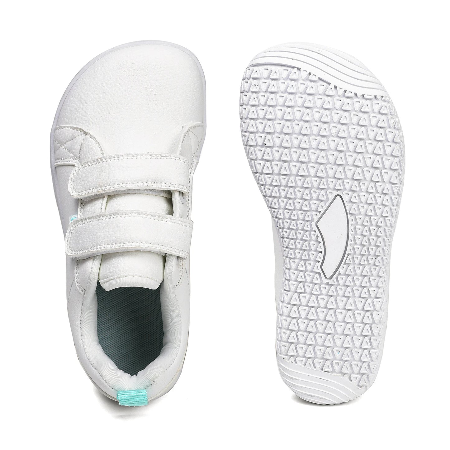 Boys Girls Barefoot Shoes Kids Wide Toe Minimalist Fashion Sneakers Lightweight Hook Loop Artificial Leather Walking Flats