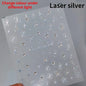 1PC 5D Korean Bronzing Nail Stickers Japanese Gold Silver Star Moon Luxury DIY Nail Art Decoration Decals Manicure Accessories