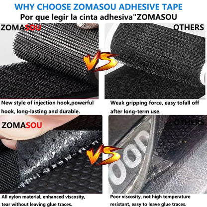 1-90 Self Adhesive Fastener Tape Extra Strong Carpet Fixing Sticker Double-Sided Hook-and-Loop Fastener Auto Adhesive Tape Fixed