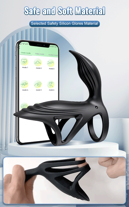 Vibrating 360°Twisting Cock Ring Sex Toys for Women Adult Couples G-spot Clitoral Stimulator Penis Ring for Men Dick Vibrator 18