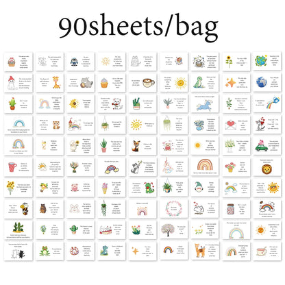 90pcs Inspirational Affirmation CardsMotivational QuotesMotivational InspirationBlessing CardsBirthday GiftsMessage Small Cards