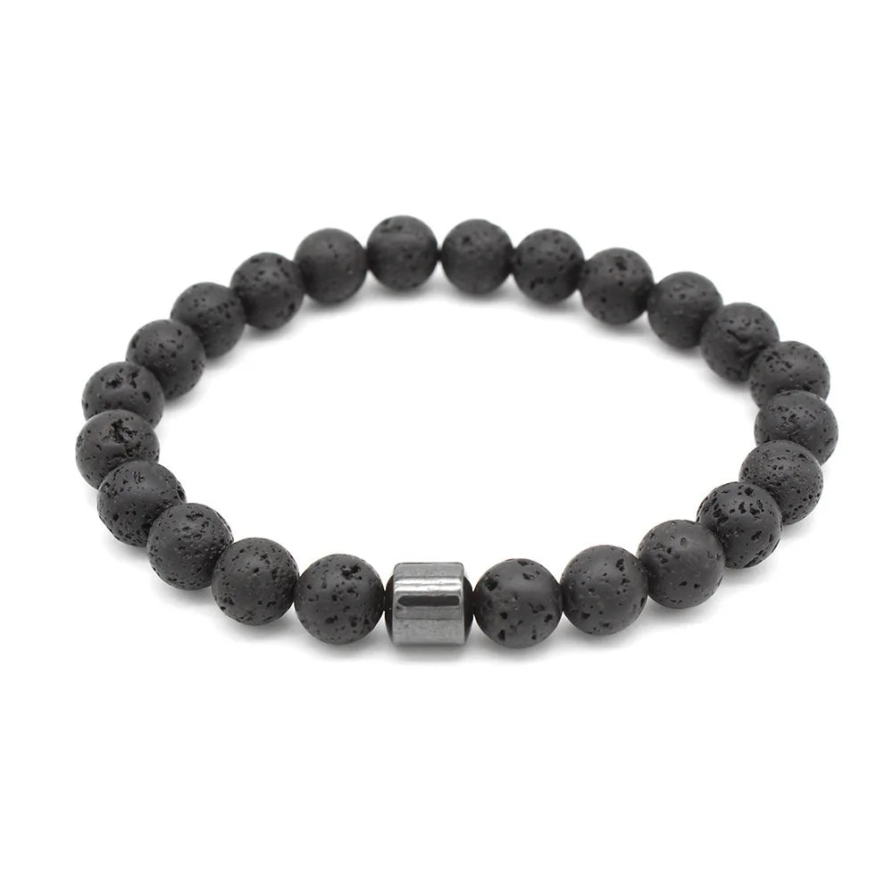 Tiger Eyes Natural Stone Beads Handmade Men Magnetic Hematite Accessory Bracelets for Boyfriend Father Gift
