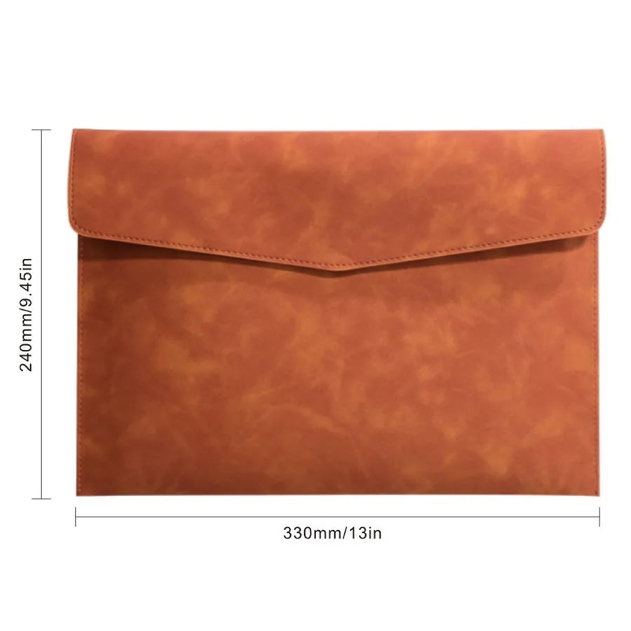 PU Leather A4 Document Bag, 7 Colors, File Folder for Office & Travel, Stylish Organizer