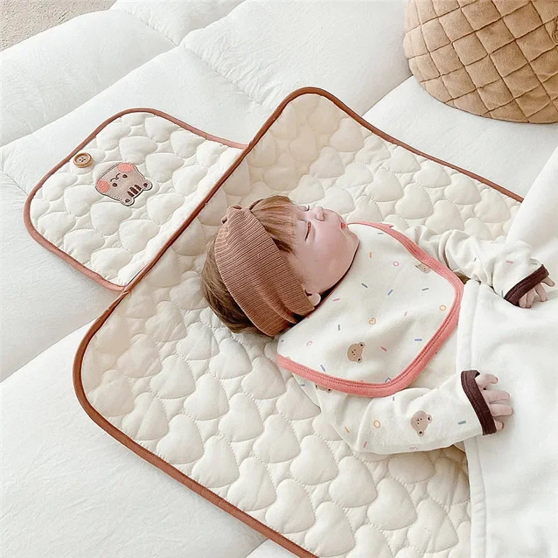 Foldable Baby Diaper Changing Pad Waterproof Newborn Nappy Changing Mat Travel Diaper Change Sheet Bedding Urine Pads Breathable
