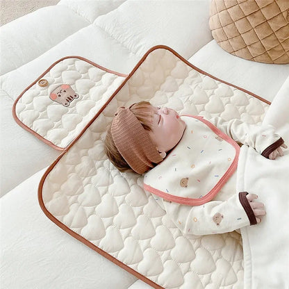 Foldable Baby Diaper Changing Pad Waterproof Newborn Nappy Changing Mat Travel Diaper Change Sheet Bedding Urine Pads Breathable
