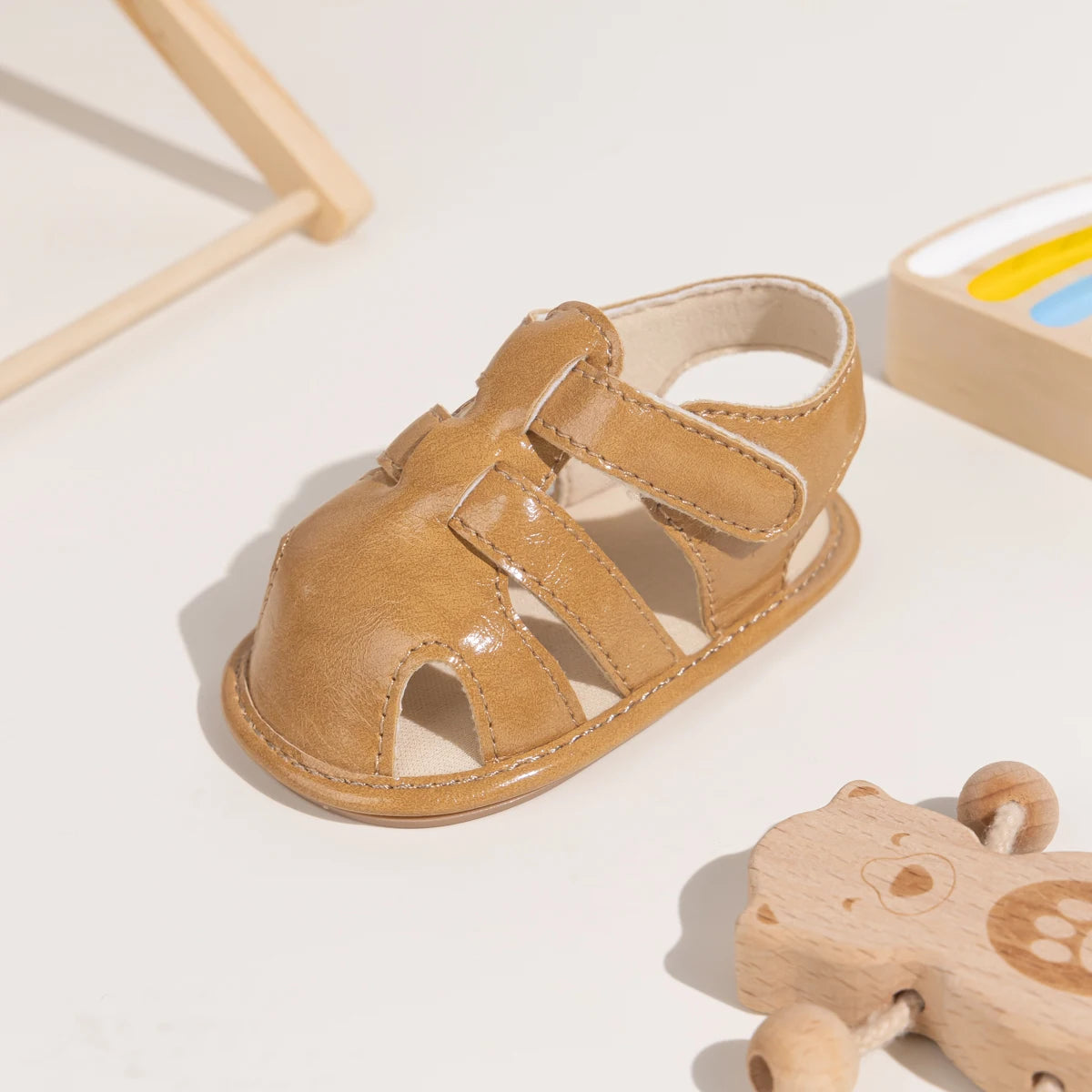 Summer Retro Unisex Baby Beach Sandals Wrap Toe Breathable Anti-slip Wear-resistance Braided Sandals Baby Toddler Shoes