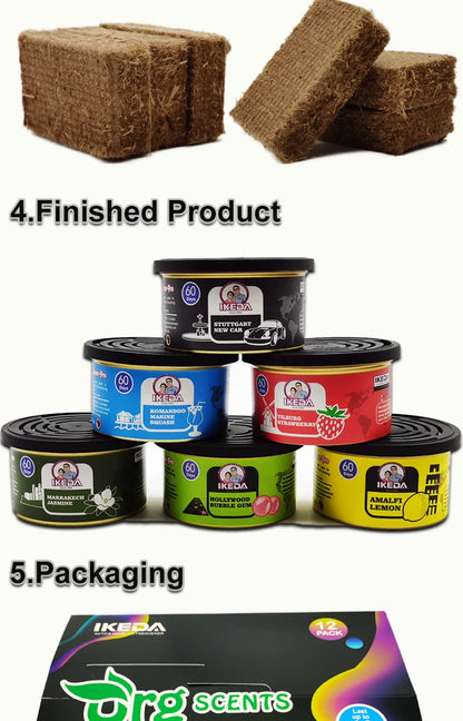Best-selling Wooden Block Canned Car Aromatherapy, Fragrance Paste, Deodorizing Air Freshener, High-end Solid Perfume